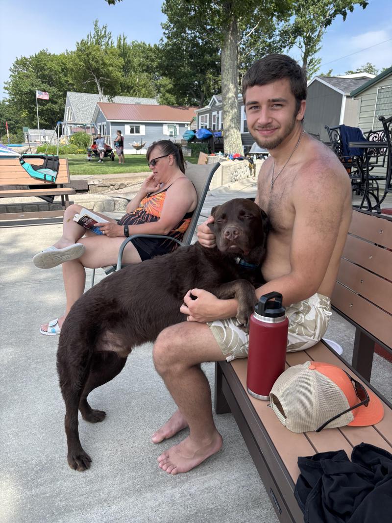 Ed and Hayden hanging out